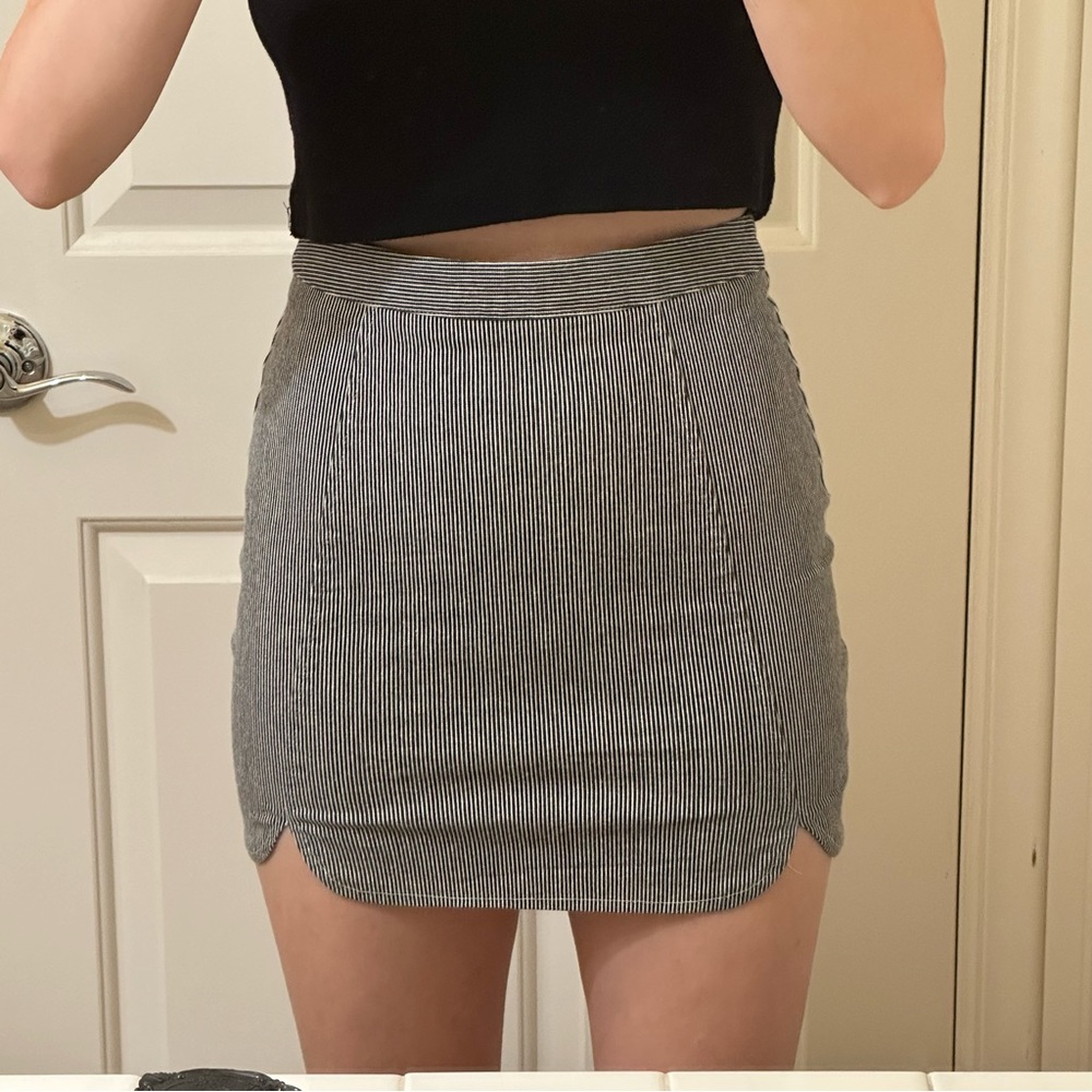 Pinstripe Bodycon Skirt